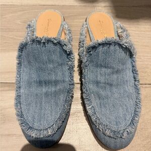 Gianvitto Rossi Casual Denim Slip-On Mules